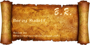 Berzy Rudolf névjegykártya